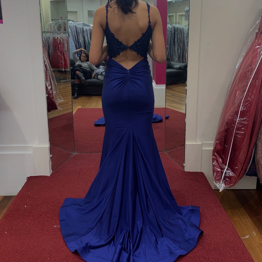 Blue royal brand new prom dress